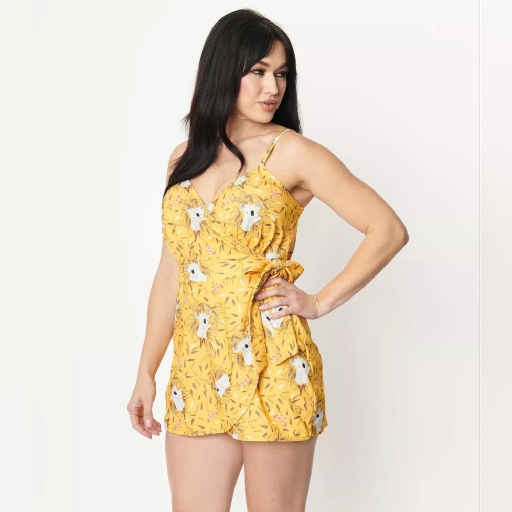 NWT Kawaii Koala Lottie Wrap Playsuit Romper Australia Yellow Butterfly …